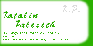 katalin palesich business card